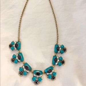 J. Crew Gold, blue, and turquoise necklace